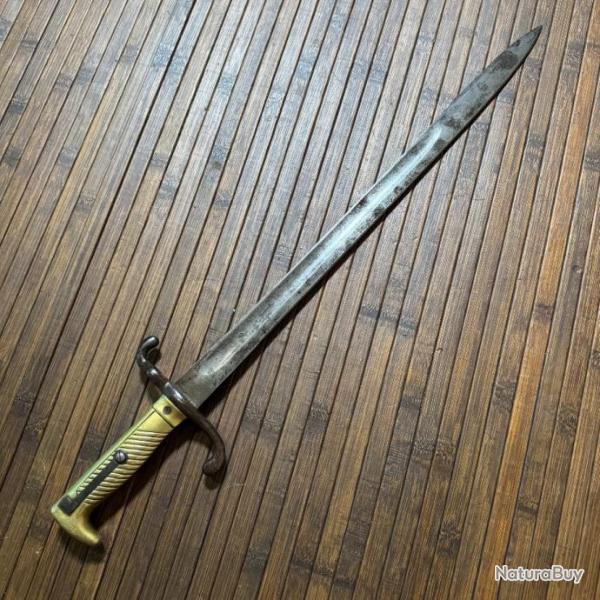 BA�ONNETTE ALLEMANDE 1871 P.D LUNESCHLOSS SOLINGEN DE 1875 NOMBREUX MARQUAGES