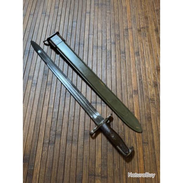 BA�ONNETTE U.S. 1905 GARAND M1 LONGUE U.F.H. 1942 WW2
