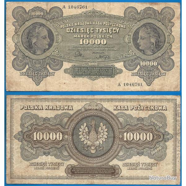 Pologne 10000 Marek 1922 Grand Billet Europe Centrale Zlotych Mareks