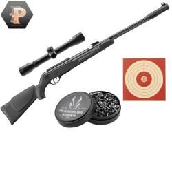 Carabine &agrave; plombs Gamo CFX Cal. 4.5 mm-19,9 J + plombs + lunette + cibles