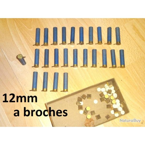 lot de 25 douilles 12 mm � broches - VENDU PAR JEPERCUTE (GE23)