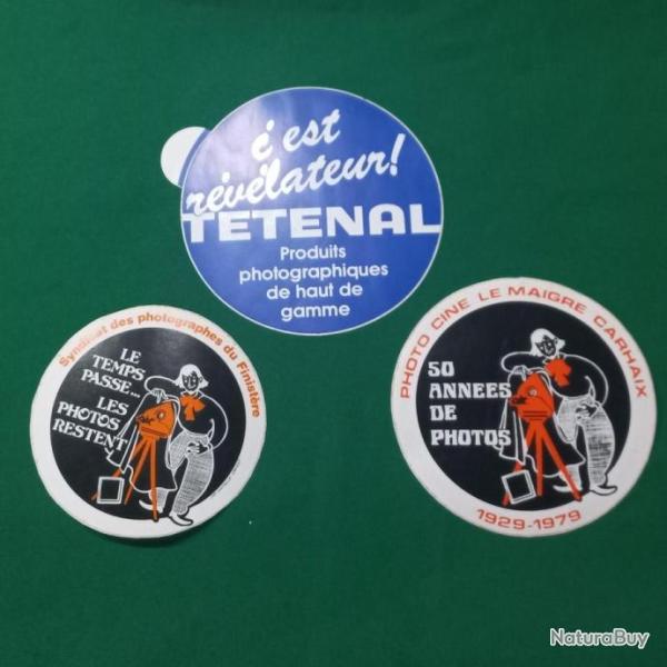 RARE 2 autocollants photo FUJIFILM  anne 1980