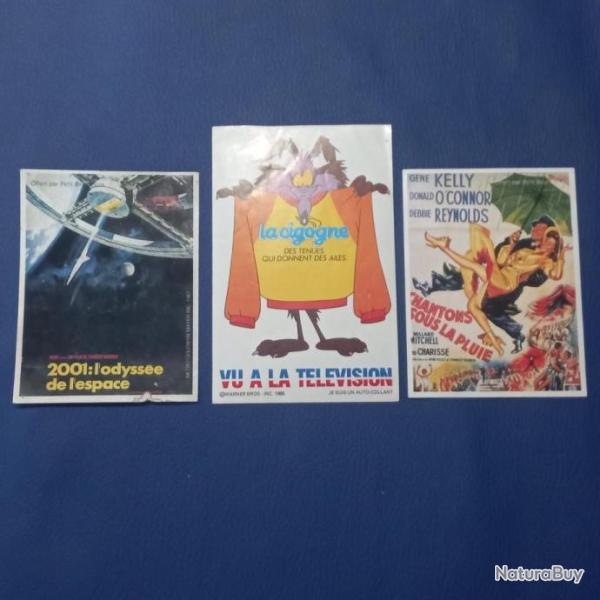 RARE 3 autocollants publicitaire vintage