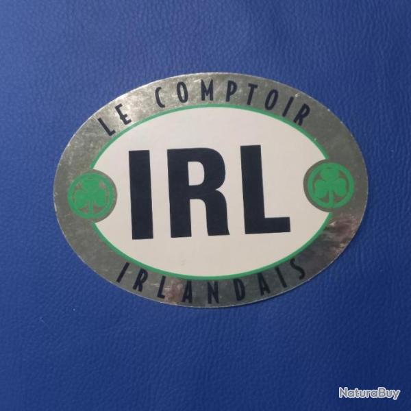 RARE  AUTOCOLLANT VINTAGE  LE COMPTOIR IRLANDAIS  anne 1980