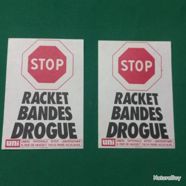 RARE  2 autocollants publicitaire vintage  STOP