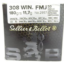 SELLIER BELLOT 308WIN FMJ 180GR