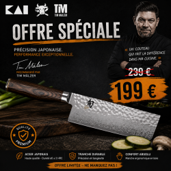 Kai Shun Premier Tim M&auml;lzer - Couteau Nakiri 14 cm (TDM-1742) - Acier VG-Max & Damas - Bois de Pakka
