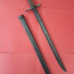 RARE Baionnette Japonaise Arizaka fabrication fin de guerre  lame plate