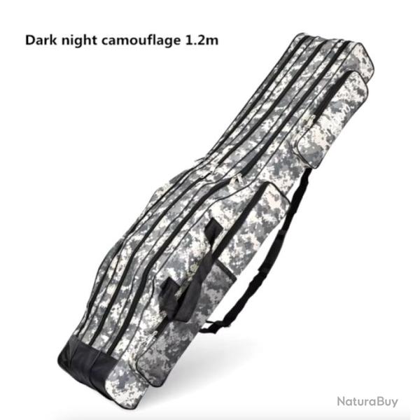 Sac de p�che Pliable � Grand Ventre � Trois Couches Double �paule + Trousse � outils 1,2 M Gris