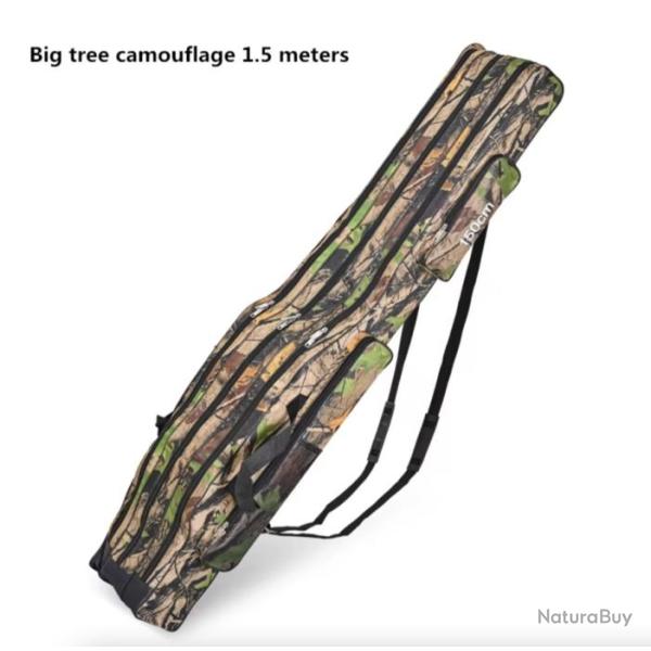 Sac de p�che Pliable � Grand Ventre � Trois Couches Double �paule + Trousse � outils 1,5 M Arbres