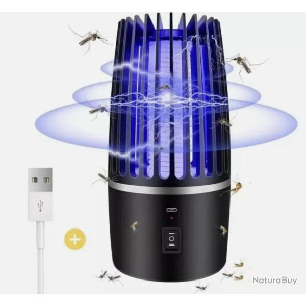 Lampe UV Anti-Moustique 360� Rechargeable - Tueur d'Insectes �lectrique