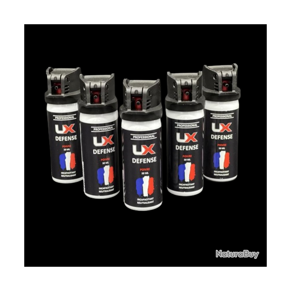 Umarex 5X Bombe gel poivre UX 50ml avec avec clapet de s�curit�