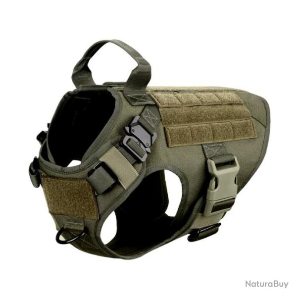 Gilet Militaire Vert pour Grands et Moyens Chiens - Confort, S�curit� et Style - PROMO