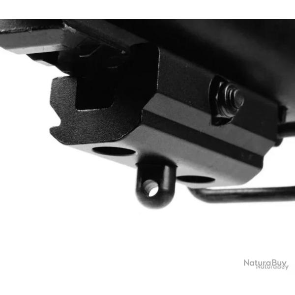 ADAPTATEUR BIPIED POUR RAIL PICATINNY/WEAVER 20mm - LIVRAISON GRATUITE