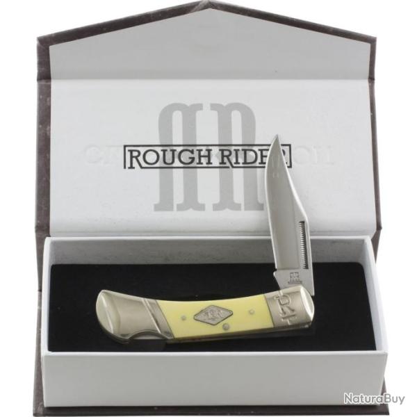 Couteau Rough Rider Classic Lame Clip Point Acier Carbone T10 Manche Polym�re Lockback RR1738