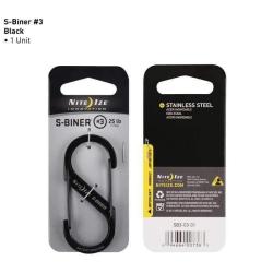 Mousqueton Nite Ize S-Biner M&eacute;tal - Noir / T3