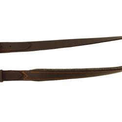 Bretelle pour armes longues AKAH en cuir de Buffle 3,5 cm cousu mains