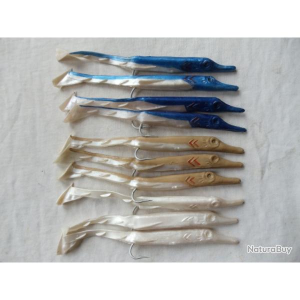 Lot de 10 leurres souples , mod�le Raglou , plusieurs teintes ,  RAGOT S.A.