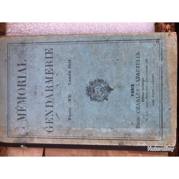 M�morial de la gendarmerie, ann�e 1911 (D.49.RO)