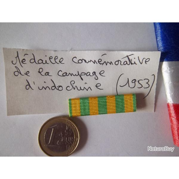 barrette de rappel m�daille guerre Indochine insigne militaire collection