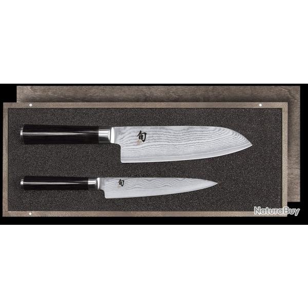 KAI Shun Classic DMS-230 : Set de 2 Couteaux de Cuisine Professionnels Japonais
