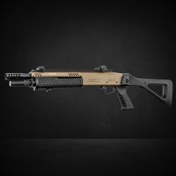 R&eacute;plique fusil &agrave; pompe FABARM STF12 Compact Dark Earth Gaz