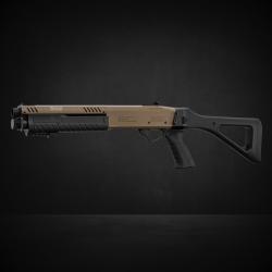 R&eacute;plique fusil &agrave; pompe FABARM STF12 initial TAN Gaz