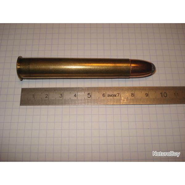 une cartouche de 500 nitro express 3" marque RHINO, calibre africain collection, ogive demi blinde