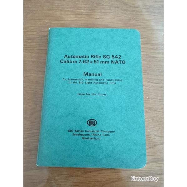 Livret d'instruction SIG 542 en anglais