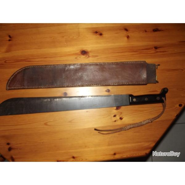 Machette US WW2 avec fourreau cuir