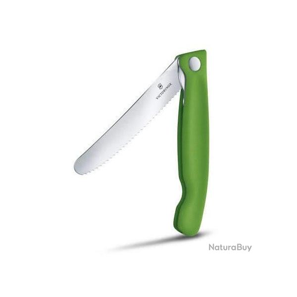 Victorinox 6.7836.F4B Couteau d'office pliant Vert Swiss Classic