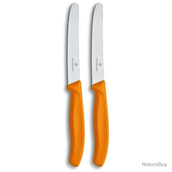 Victorinox 6.7836.L119  Couteau  tomates Swiss Classic, dent, orange, 11 cm