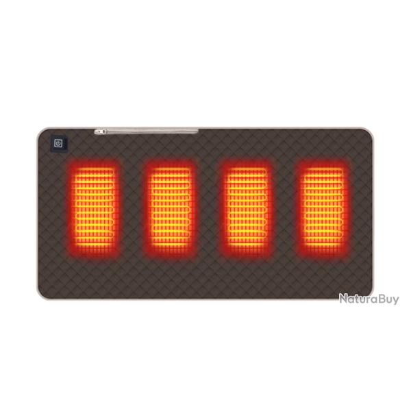 Coussin Chauffant �lectrique USB Portable 3 Temp�ratures R�glables 4 Zones Chauffantes 90X45 cm caf�