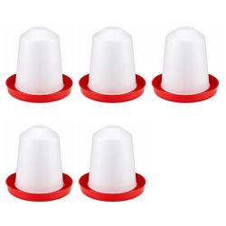 Lot de 5 Abreuvoirs sipho&iuml;de plastique 1,5 L