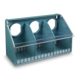 Mangeoire de cage 3 compartiments pour pigeons 25 cm