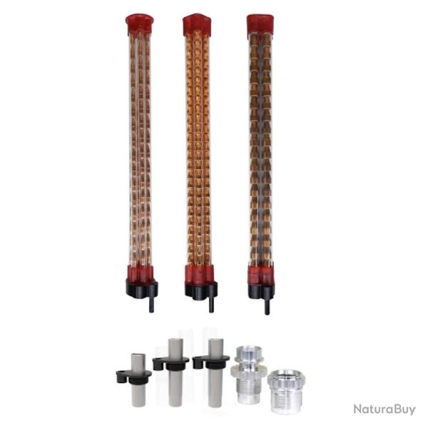Jeu de 3 r�servoirs d'ogives LEE Inline Bullet Feed Magazine avec matrices de remplissage - Small / 