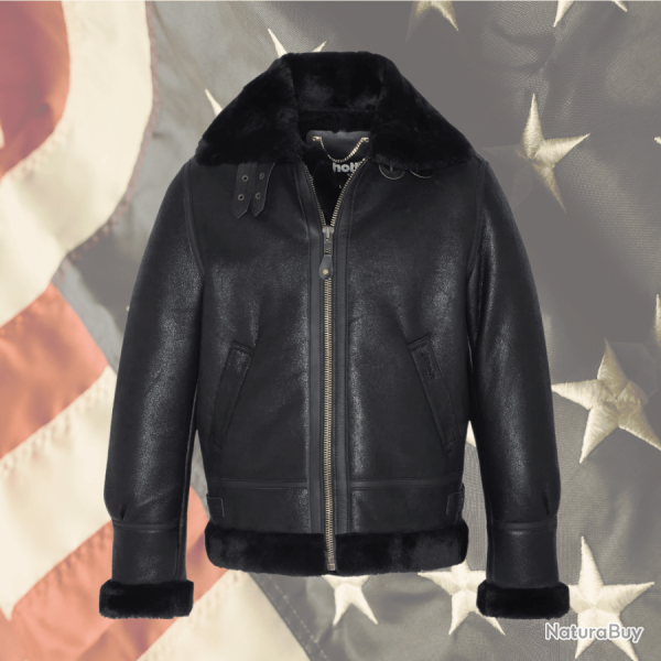 Blouson US Cuir � Bombardier � B3 Noir - Schott XXL