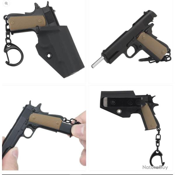 PORTE CLEF 1911 AVEC HOLSTER NOIR