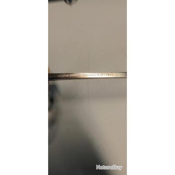 Sabre droit d'officier modle 1961