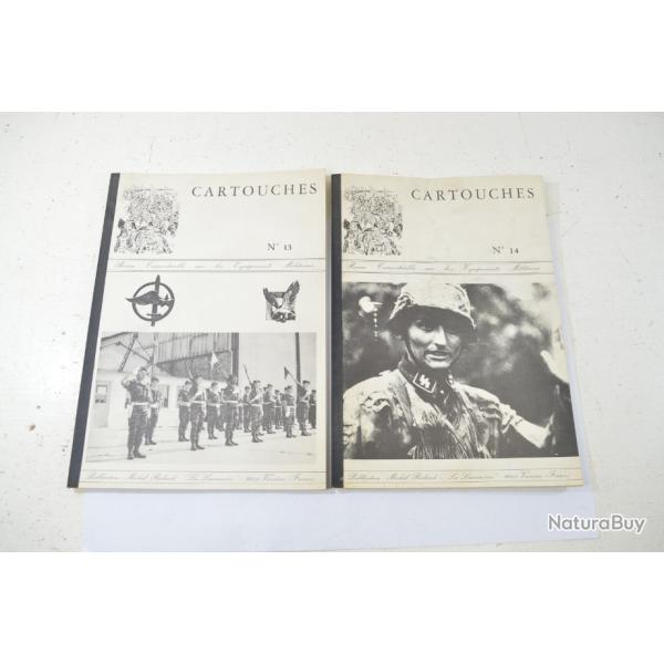 Rares revues / magazines CARTOUCHES n�14 et 13. Michel Richard. Militaria