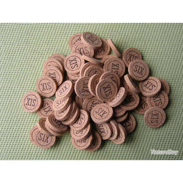 Rondelles  li�ge  cal  12  num�rot�es  2  faces  No  6