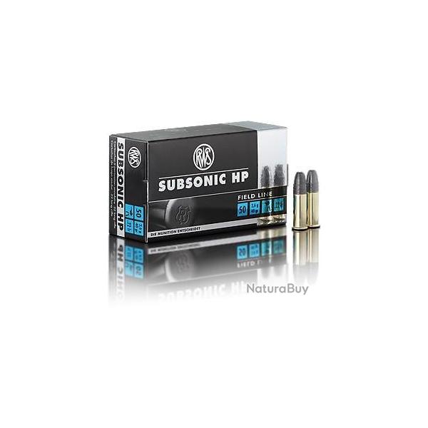 Balles RWS Calibre 22LR Subsonic HP 40gr - 2.6g x50