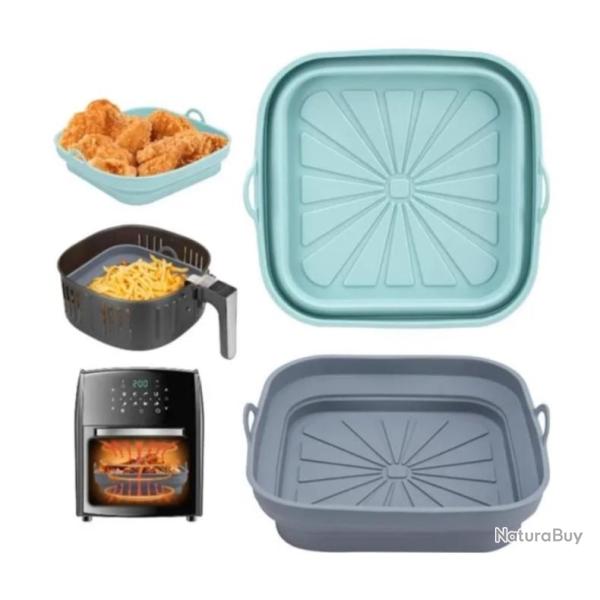 Lot de 2 Moules en Silicone pour Friteuse � Air - R�utilisables et Pliables