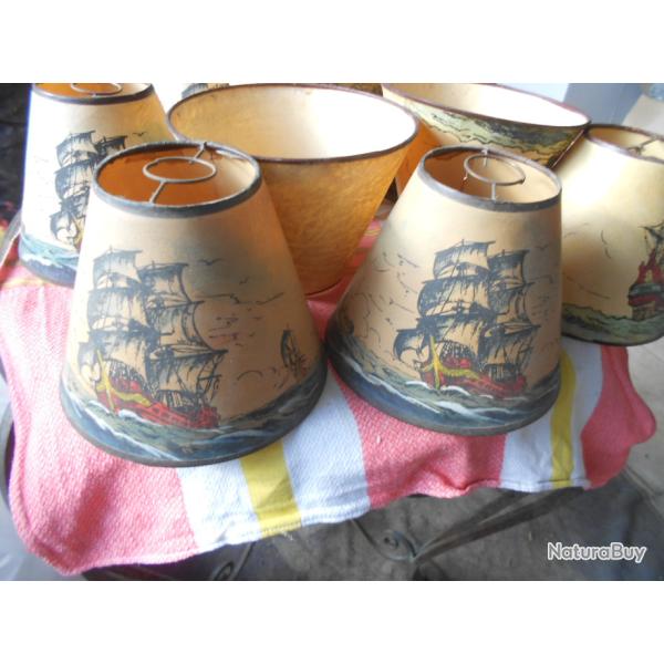 lot 5 abajours bateaux(mer)