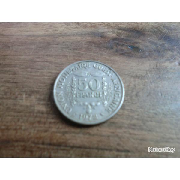 monnaie 50  francs 1972  afrique de l ouest