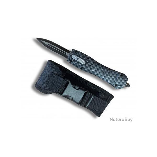 Couteau  Automatique (�jectable)  Robuste et Noir Carbone