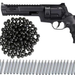 Umarex T4E TR 68 Revolver de d&eacute;fense &agrave; domicile RAM cal.68 + 100 balles en caoutchouc + 30 capsules 