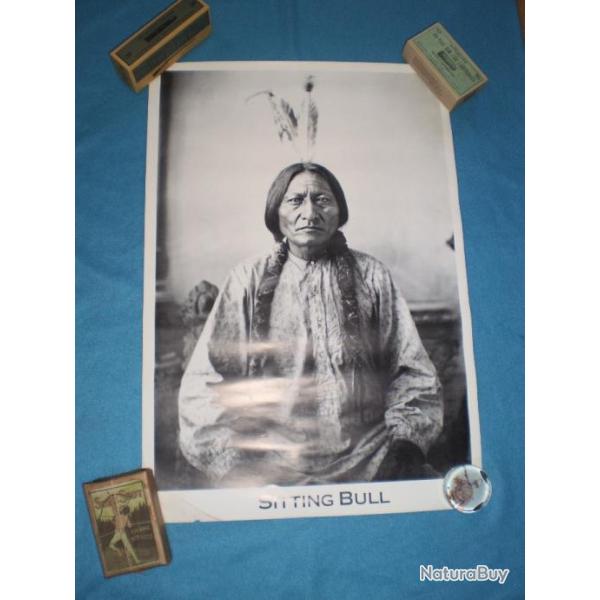 Poster SITTING BULL ! Collection, Indien, Cowboy, Country !