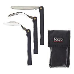 Kit de couverts pliants Fosco Chow Kit Folding 3 pi&egrave;ces noir
