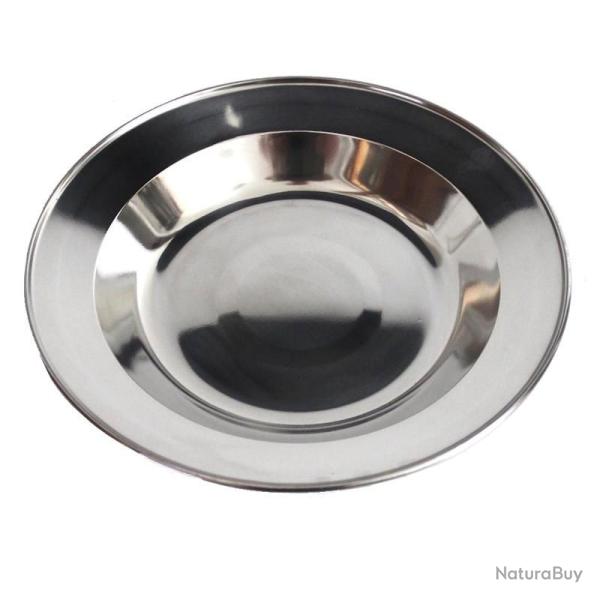 Assiette inox Fosco Stainless Steel 23 cm
